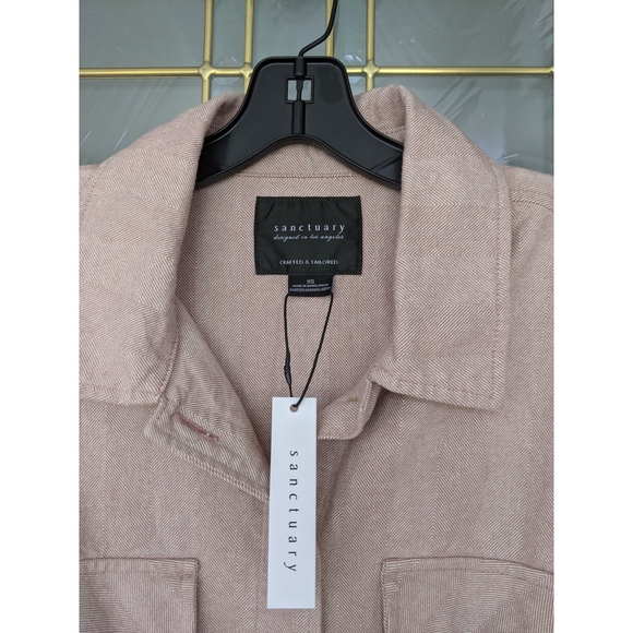NWT Sanctuary herringbone shacket sz XS - Picture 3 of 7